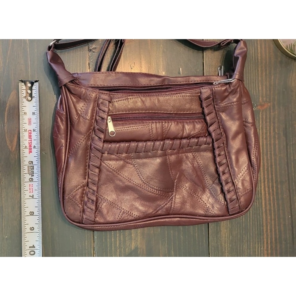 Patchwork Suede Boho Hippie Crossbody / Shoulder Bag - Picture 7 of 8